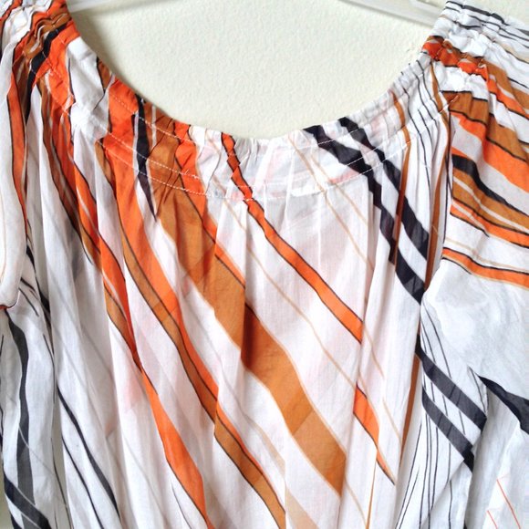 LAPIS-Silk Off the Shoulder Drop Tie Waist Top - Picture 8 of 12